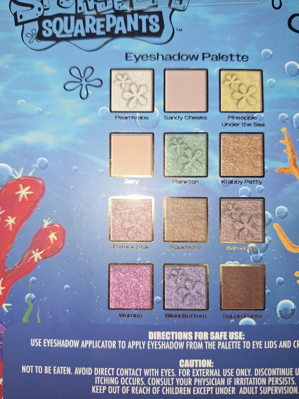 SpongeBob SquarePants 'Under the Sea' Eyeshadow Palette - Blue & Pink Packaging